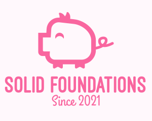Baby Boutique - Cute Pink Pig logo design