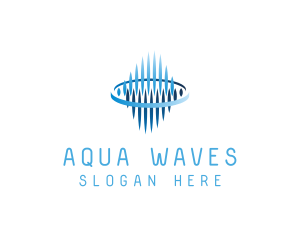 Waves - Modern Waves App logo design