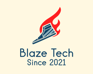 Blazing Fire Sneakers  logo design