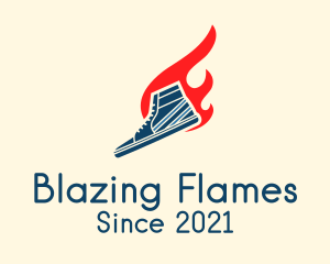 Blazing Fire Sneakers  logo design