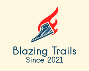 Blazing Fire Sneakers  logo design