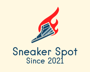 Blazing Fire Sneakers  logo design