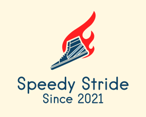 Sprinter - Blazing Fire Sneakers logo design