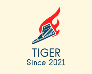 Athlete-shoes - Blazing Fire Sneakers logo design