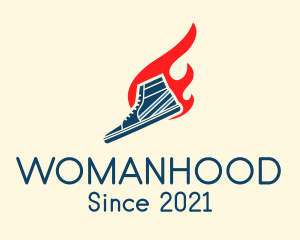 Women Apparel - Blazing Fire Sneakers logo design