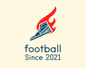 Footwear - Blazing Fire Sneakers logo design