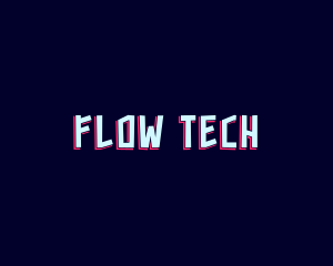 Glitch Tech Game App logo design