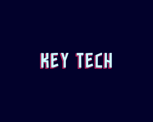 Glitch Tech Game App logo design