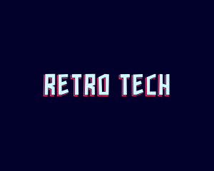 Glitch Tech Game App logo design