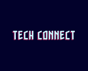 Online Gaming - Glitch Tech Game App logo design