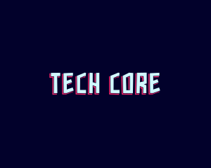 Glitch Tech Game App logo design