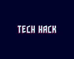 Glitch Tech Game App logo design