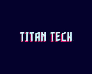 Glitch Tech Game App logo design