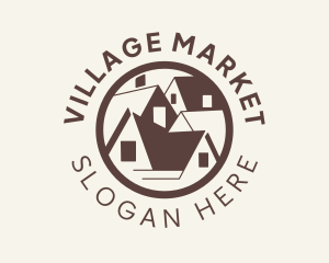 Village - Village House Roof logo design