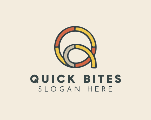 Stained Glass Letter Q logo design