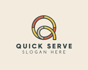 Stained Glass Letter Q logo design