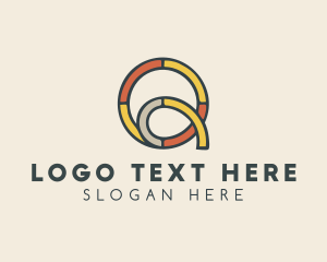 Merchandise - Stained Glass Letter Q logo design