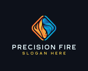 Fire Water Temperature logo design