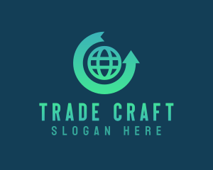 Trading - Global Trading Arrow logo design