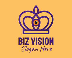 Purple Eye Crown logo design