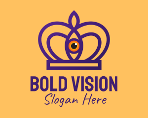 Purple Eye Crown logo design