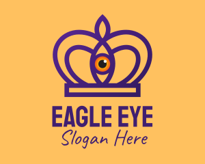 Purple Eye Crown logo design