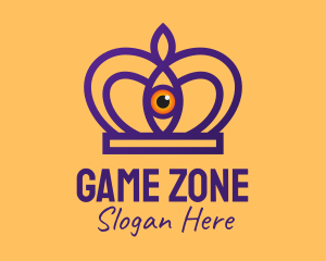 Purple Eye Crown logo design