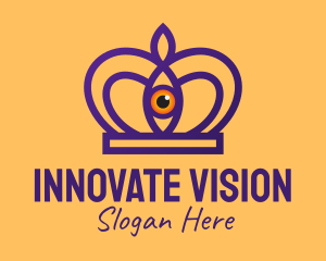 Purple Eye Crown logo design