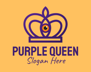 Purple Eye Crown logo design