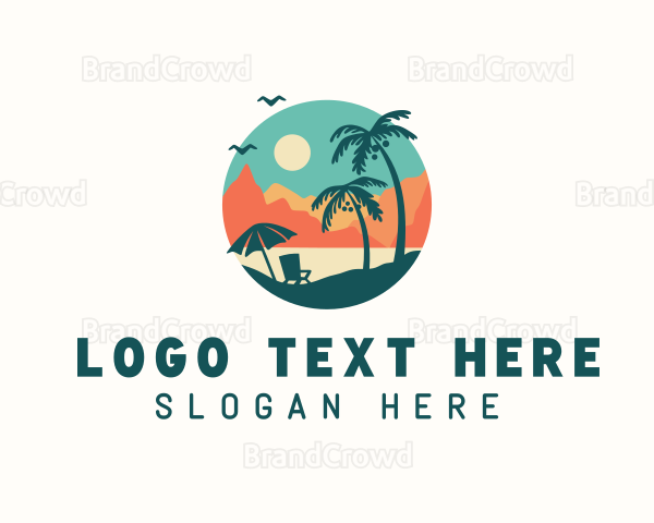 Summer Beach Island Logo