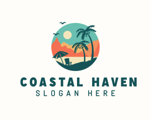 Summer Beach Island logo design