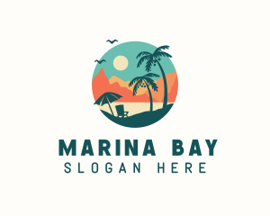 Summer Beach Island logo design