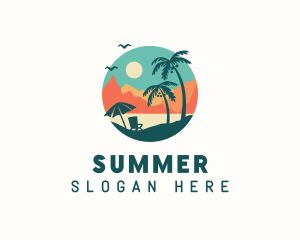 Summer Beach Island logo design