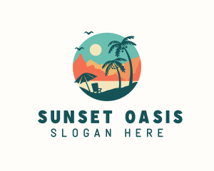 Summer Beach Island logo design