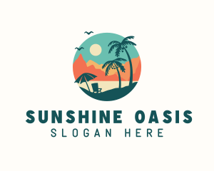 Summer Beach Island logo design