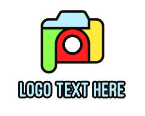 Advertising - Colorful Camera Outline logo design