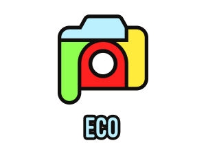 Colorful Camera Outline Logo