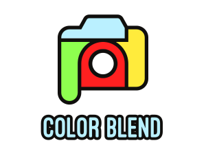 Colorful Camera Outline logo design