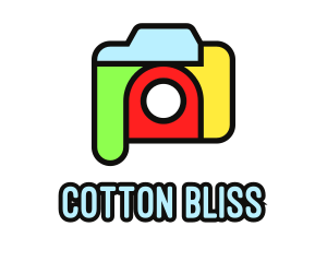 Colorful Camera Outline logo design