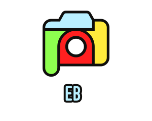 Colorful Camera Outline logo design