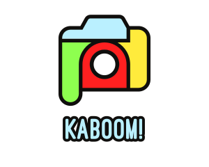 Colorful Camera Outline logo design