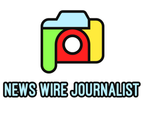 Journalist - Colorful Camera Outline logo design