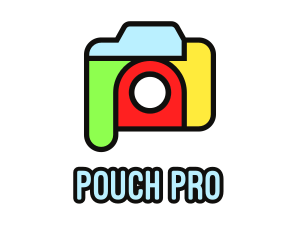 Colorful Camera Outline logo design