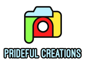 Pride - Colorful Camera Outline logo design