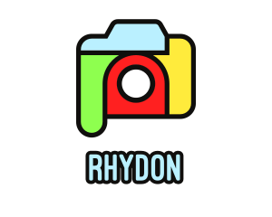 Colorful Camera Outline logo design