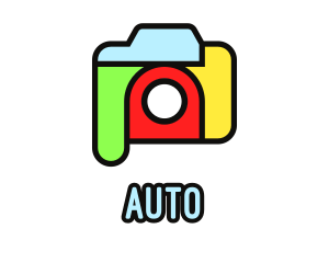 Advertising - Colorful Camera Outline logo design