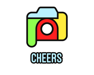 Colorful Camera Outline logo design