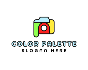 Colorful Camera Outline logo design