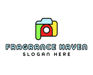 Colorful Camera Outline logo design