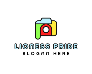 Colorful Camera Outline logo design